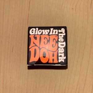 *NEW* Nee Doh Teenie Groovy Glob GLOW IN THE DARK Squish Toy ORANGE ! L@@K